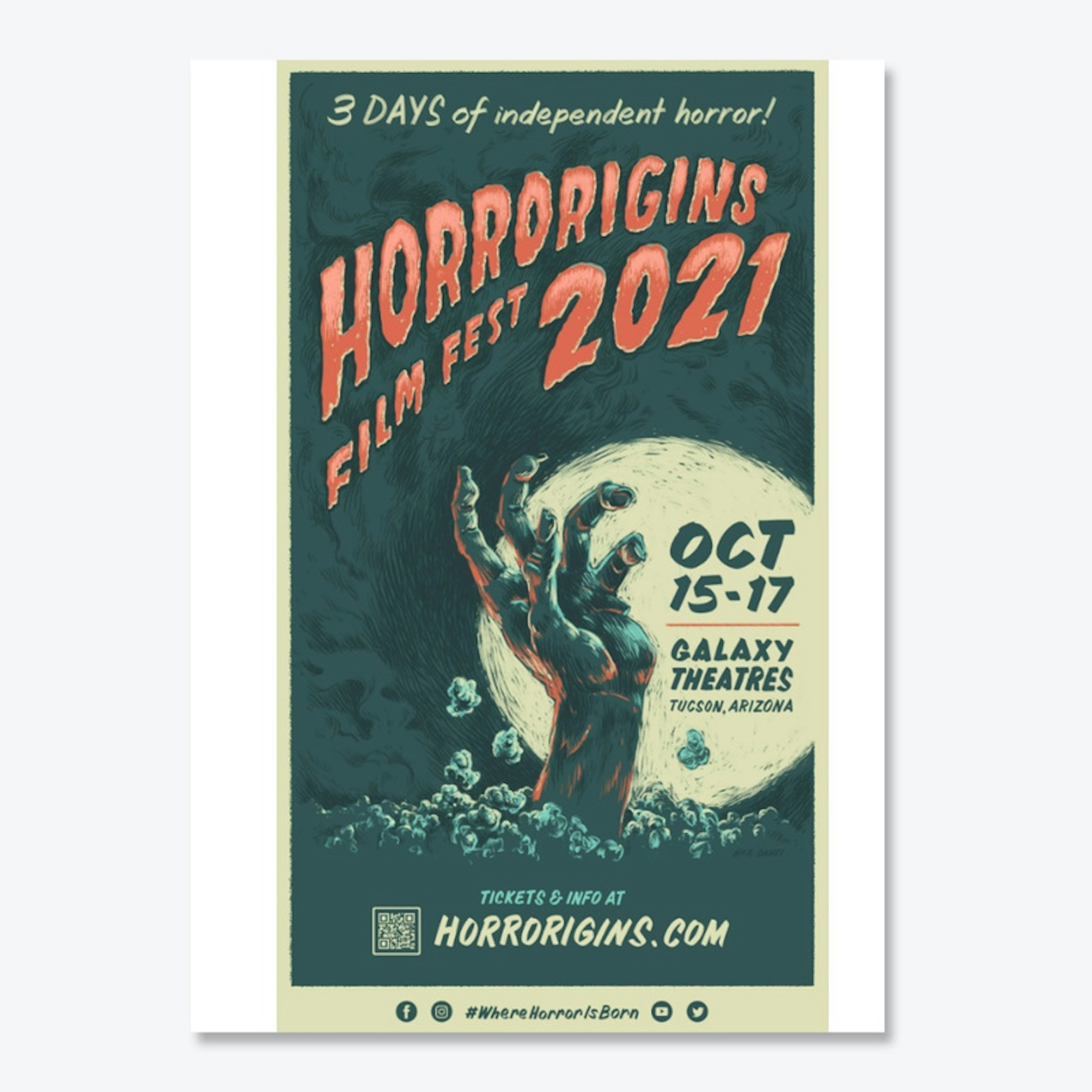 HorrOrigins Film Fest  2021 Sticker (V)